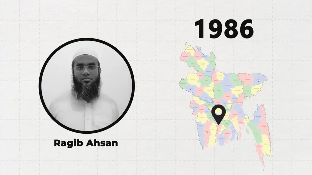 Ragib Ahsan, the founder of Ehsan Group, began his education in 1986 at a religious school in Pirojpur.